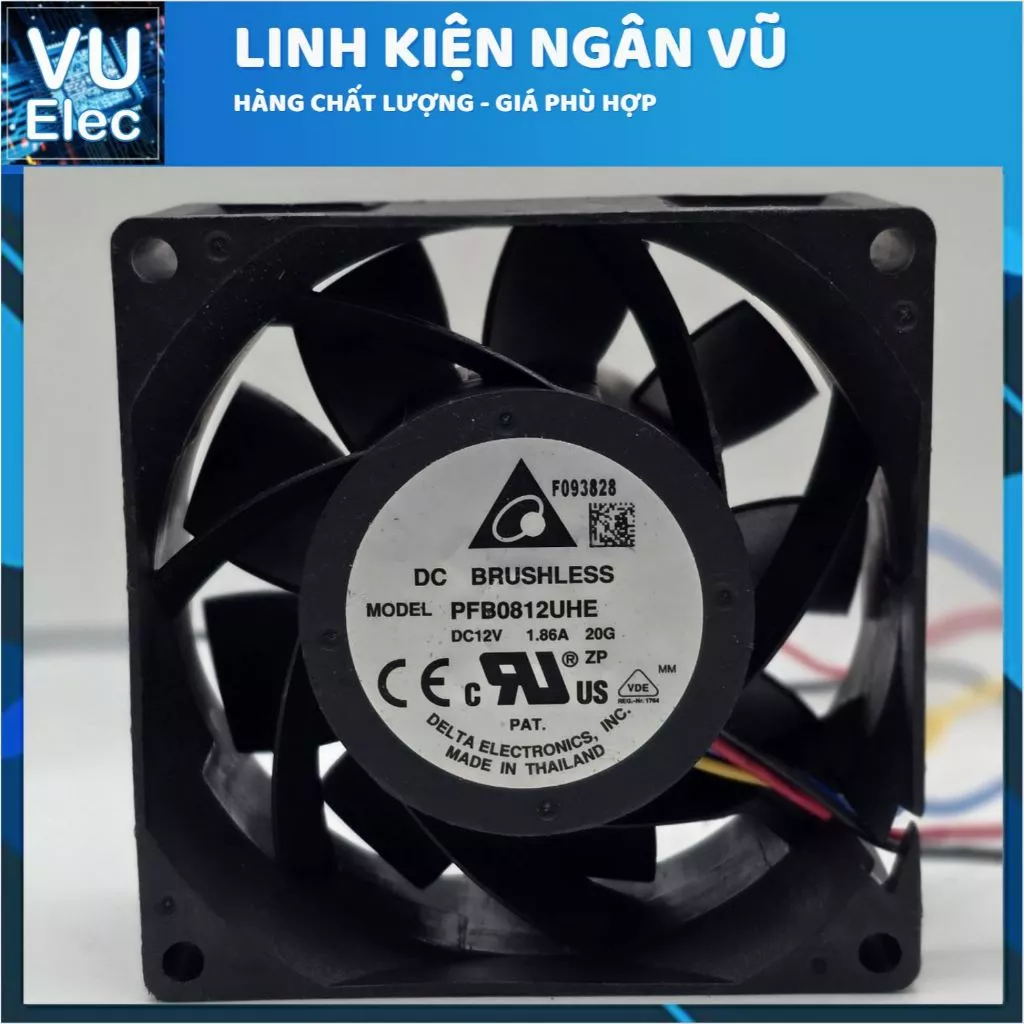 Quạt Tản nhiệt DELTA 12V 1.86A cực mạnh 8x8x3.8CM