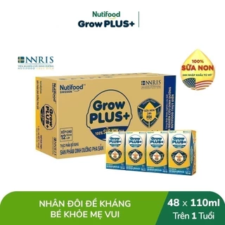 hùng 48 Hộp Sữa Bột Pha Sẵn Nutifood GrowPLUS+ Sữa Non Vàng 110ml.