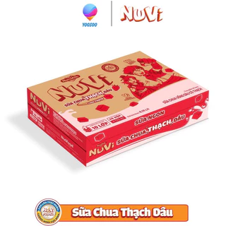 THÙNG 48 HỘP NuVi Thức uống Sữa Lúa Mạch Cacao Có Thạch Hộp 170 ml