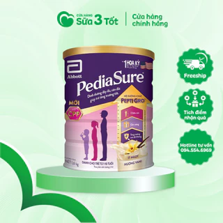 Sữa Bột Pediasure Hương Vani Cho Trẻ Từ 1-10 Tuổi - Giúp Trẻ Phát Triển Cân Nặng (Lon 850gr/1.6Kg)