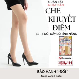 (Set 4 đôi) Quần tất trong suốt Fukuske Nhật Bản hộp 4 đôi siêu thật chân bền đẹp bản 2023 siêu tiết kiệm