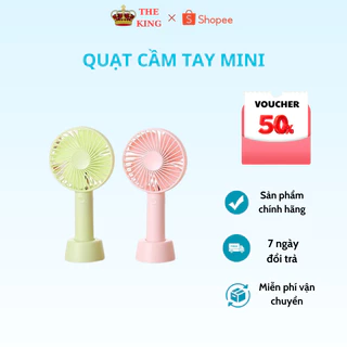 Quạt Mini Tích Điện Cầm Tay Có Đế Để Bàn 3 Tốc Độ Gió N9 Mẫu Mới