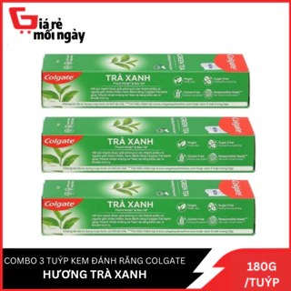 Combo 3 Kem Đánh Răng Colgate Hương Trà Xanh 180 Gram / Hộp