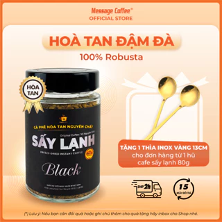 Cà phê Hòa Tan Sấy Lạnh BLACK Mess Cofee Gu Đậm Đà, tinh chất cafe rang xay nguyên chất, tiện lợi