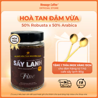 Cà Phê Hòa Tan Sấy Lạnh FINE Cao Cấp , tinh chất cafe rang xay nguyên chất, hòa tan tiện lợi, dùng liền