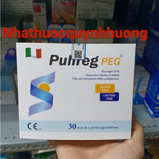 ( Chính hãng ) PULIREG PEG Macrogol 3350 hộp 30 gói giúp nhuận tràng,giảm táo bón