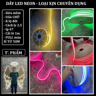 1 mét dây đèn led neon ngoài trời không thấm nước kt 6*12, điện áp 12v, 2,5cm một lần căt, uốn chữ quảng cáo đa dạng