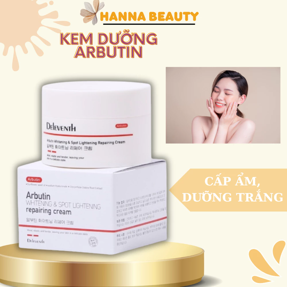 Kem dưỡng ẩm arbutin, kem dưỡng arbutin giúp da trắng sáng, dưỡng ẩm với chiết xuất Arbutin