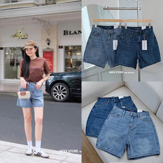 [ẢNH THẬT-CÓ SẴN] Quần short jean nữ chất dày dặn lưng cao co giãn phom ngố sành điệu