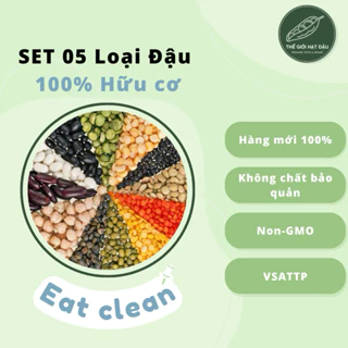 [SET 100g] Set 5 LOẠI ĐẬU - TIỆN LỢI - DINH DƯỠNG - ĂN DẶM CHO BÉ