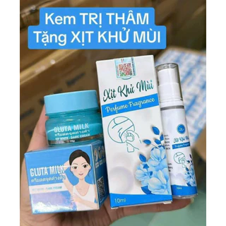 Combo Kem Nách Gluta Milk Giúp Khử Thâm, Trắng Da Vùng Nách