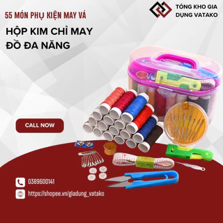 Hộp Kim Chỉ May Đồ Đa Năng Tiện Dụng 55 Món Phụ Kiện May Vá  Hộp Kim Chỉ Gia Đình Tiện Dụng