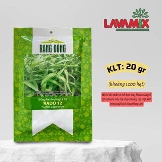 Hạt giống Rau Muống Lá Tre Rado 12 (50g~1200 hạt) hiệu Rạng Đông, dễ trồng, nhanh thu hoạch | Đất trồng cây Lavamix