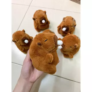 Móc Khóa Capybara Gấu Bông Thổi Bóng, Kéo Mũi, Đuôi Chóng Chóng Ngộ Nghĩnh Đáng Yêu gaubongxinh.vn