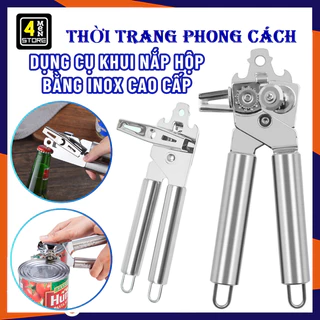 Dụng Cụ Khui Nắp Hộp, Vặn Mở Lon Inox Không Gỉ - Dụng Cụ Mở, Khui Hộp Đa Năng Tay Cầm Chống Trượt