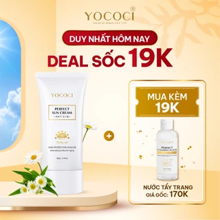 Kem chống nắng dưỡng da mặt Yococi chống nắng toàn diện nâng tone tự nhiên, lâu trôi Perfect Sun Cream SPF50+ PA++++ 50g