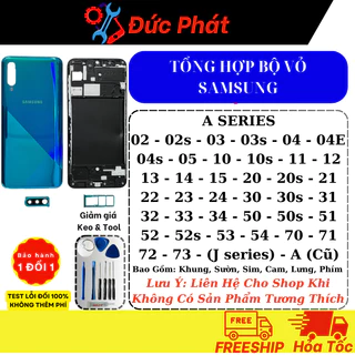 Bộ Vỏ Samsung A series, J series Full model (Khung, Sườn, Lưng, Phím, Sim, Kính Camera)