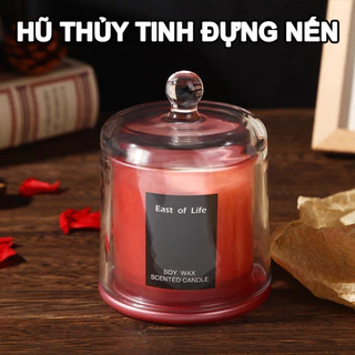 Hũ Thủy Tinh Đựng Nến Thơm Hình Chiếc Chuông Phong Cách Lãng Mạn, Sang Trọng