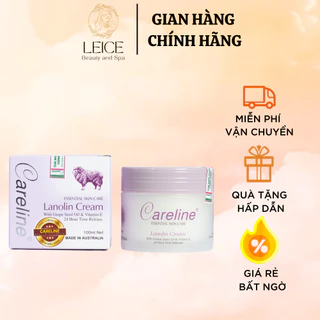 Kem Dưỡng Da Mỡ Cừu CARELINE Lanolin Cream Giúp Dưỡng Ẩm, Khỏe Mạnh Và Ngăn Ngừa Vết Nhăn 100ml  leice beauty