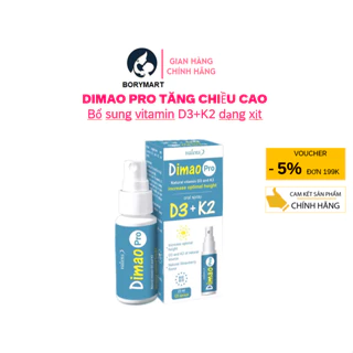 Dimao Pro D3K2 - Bổ Sung Vitamin D3 K2 Dạng Xịt Tăng Hấp Thu Canxi, Tăng Chiều Cao Cho Bé