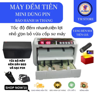 Máy đếm tiền mini dùng Pin K-1000U cao cấp, đếm được tất cả các loại tiền dễ dàng mang đi