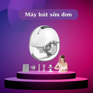 Máy Hút Sữa Không Dây Rảnh Tay 4 in 1 Máy Hút Sữa Đơn Massage Kích Sữa Êm Ái Sạc Pin Thông Minh Tiện Lợi Máy Vắt Sữa