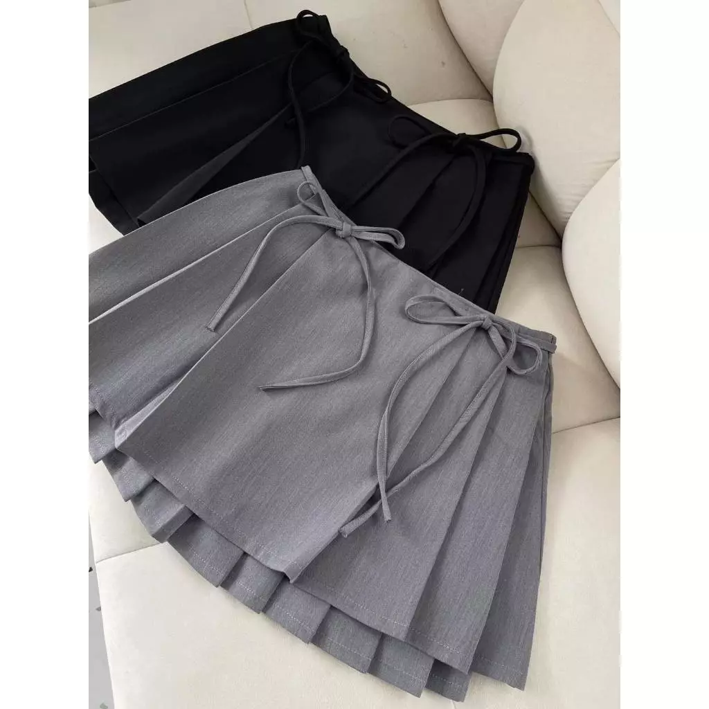 𝐋𝐘𝐂𝐇𝐄𝐍- Chân váy xếp li tầng phối nơ trước ( Pija skirt )