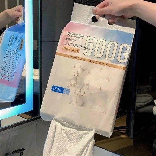 Khăn Mặt Dùng 1 Lần Gói Lớn 500g, Khăn Khô Đa Năng Cho Bé 150 Tờ Dạng Túi Rút Tiện Lợi, Hợp Về Sử Dụng hàng loại đẹp