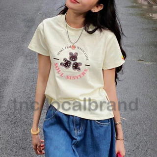 Baby Tee Trắng Kem Premium Áo Thun Nữ Local Brand TNC Set Chân Váy Túi Hộp Đen Basic "Cookie Bunnie" [COOL-TECH COTTON]