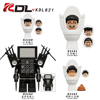 Minifigure Skibidi Toilet Mô hình Lắp ráp Nhân vật  Nhà Vệ Sinh Người Đồ chơi  Series Âm Thanh Người Truyền Hình(KDL821)