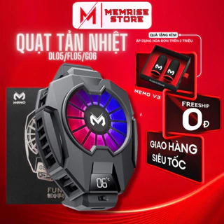 Quạt Tản Nhiệt Điện Thoại G6, Sò Lạnh MEMO DL05 Chơi PUBG FF ROS Siêu Lạnh, Hiển Thị Nhiệt Độ