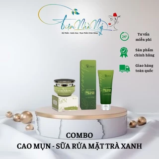 Combo Cao Mụn Khổ Qua Diếp Cá 15g Và Sữa Rửa Mặt Trà Xanh Rau Má 100ml Dành Cho Da Dầu Mụn