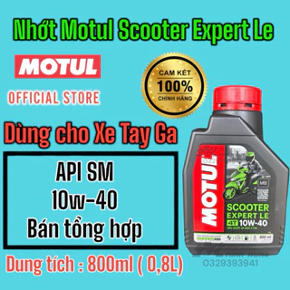 Dầu Nhớt Xe Tay Ga Motul Scooter Expert LE 10W40 800 ML