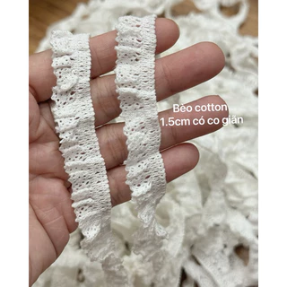 ren cotton bèo 1.5cm có co giãn