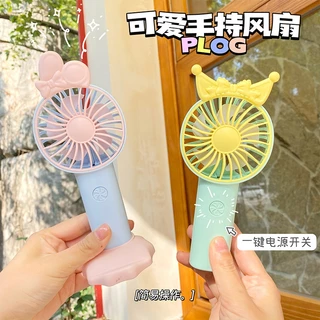 Quạt Tích Điện Cầm Tay Mini Kèm Sạc Màu Pastel Dễ Thương Mẫu Mới