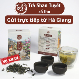 Trà shan tuyết cổ thụ Hà Giang ( 1 tôm 2 lá ), trà shan tuyết thượng hạng Hà Giang hộp 100g