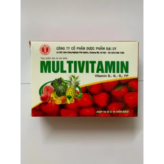 MULTIVITAMIN - Đại Uy - hộp 100 viên- Bổ sung Vitamin B1 - B2 - B6 - PP cho cơ thể