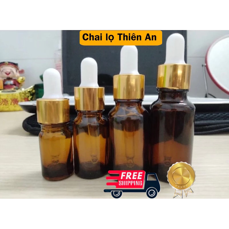 Chai chiết serum thủy tinh cao cấp 5ml 10ml 15ml 20ml 50ml 100ml, phụ kiện du lịch