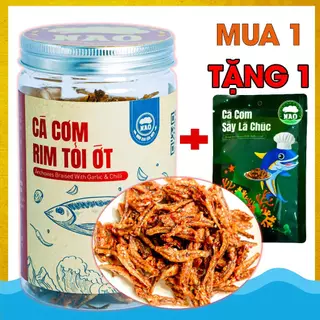 Khô Cá Cơm Rim Tỏi Ớt NAO FOOD cay nồng đậm vị, sấy giòn ăn liền, dùng ăn vặt, ăn với cơm, nhâm nhi 80g/hộp