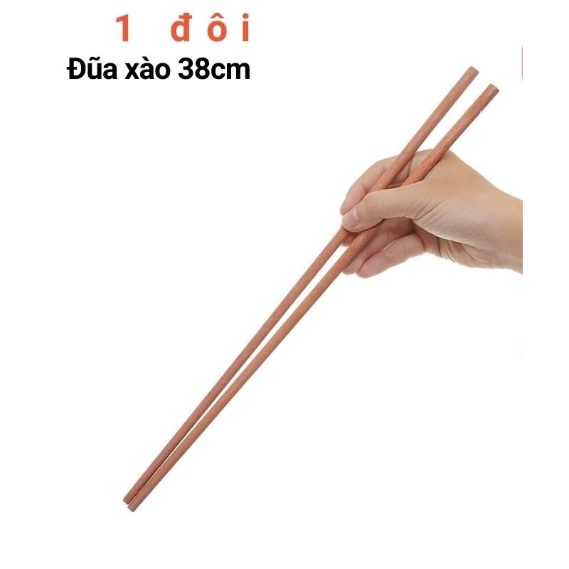 Đũa Dài Chiên Xào Thức Ăn - Gỗ Tự Nhiên 38cm