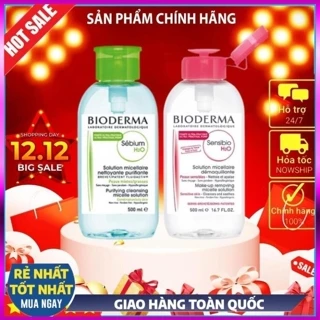 Nước Tẩy Trang Bioderma Chính Hãng Cho Da Dầu Mụn, Nhạy Cảm 500Ml