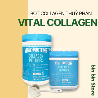 Bột collagen thủy phân Vital Proteins Collagen Peptides unflavored 567g 680g - Không mùi vị - Hàng Mỹ date 2027-2028