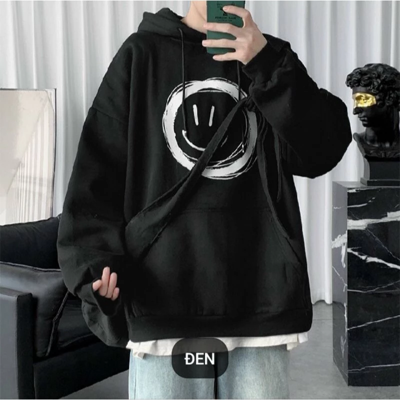 Áo khoác hoodie mặt cười nam nữ