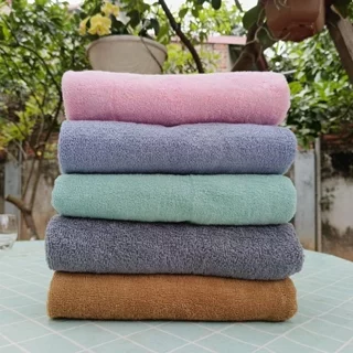 Khăn tắm bông 100% cotton (dài 1m hoặc 1m2) đủ các màu mềm mịn bền chắc #athinh