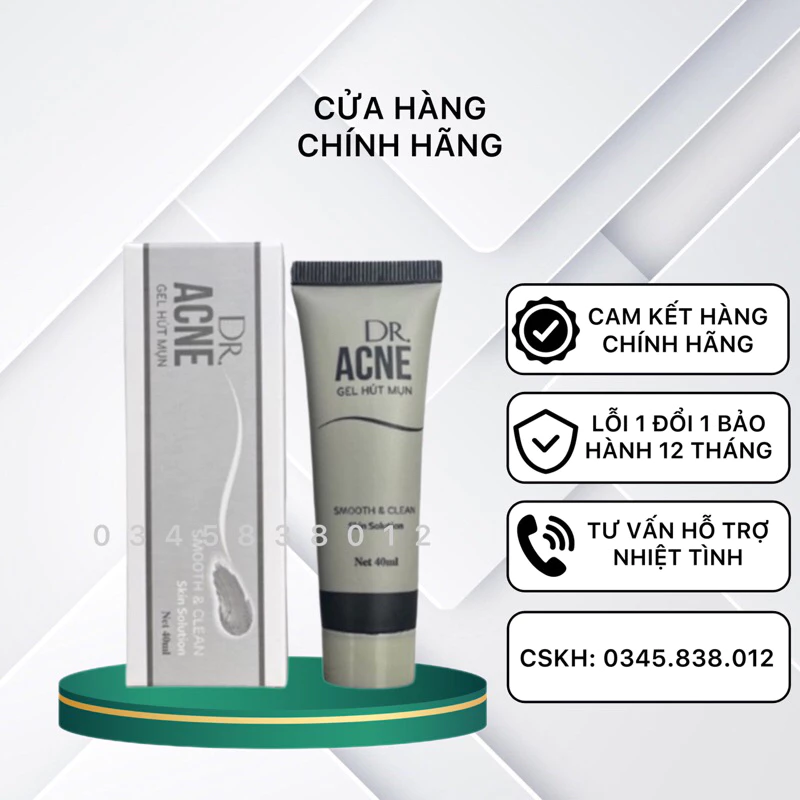 Gel lột mụn DR.ACNE sạch mụn cám mụn đầu đen se khit lỗ chân lông