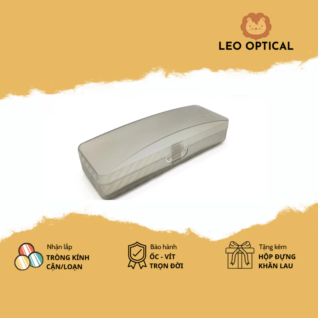 Hộp nhựa vuông đựng kính râm kính mát gọng cận thời trang LEO OPTICAL