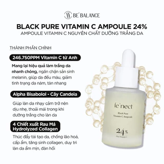Le'nect - Black Pure Vitamin C Ampoule 24%