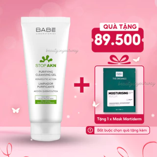 [TEM CHÍNH HÃNG] Sữa Rửa Mặt Dành Cho Da Dầu Mụn BABE Stop AKN Purifying Cleansing Gel 200ml