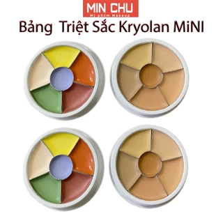 Triệt Sắc Kryolan Mini , Che Khuyết Điểm Kryolan Size Mini 6 ô màu tự nhiên che mọi khuyết điểm