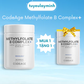 [COMBO 2 HỘP] Viên Uống Bổ Não Codeage Vitamins Methylfolate B Complex Giảm Stress Cải Thiện Giấc Ngủ 120 viên